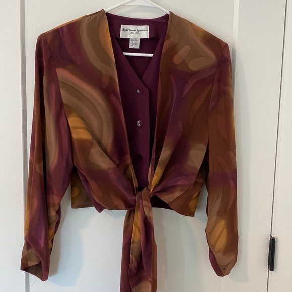 Aliki Yamani Creatons Tops - Aliki Yamani Creations 💯% Silk Blouse | Size S